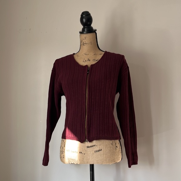 vintage 90s knit cardigan - Picture 2 of 5